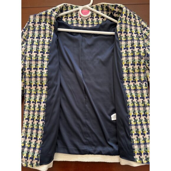 Kate Spade New York Women's Pop Tweed Topper Blazer in Juniper Size 8 - Picture 14 of 15